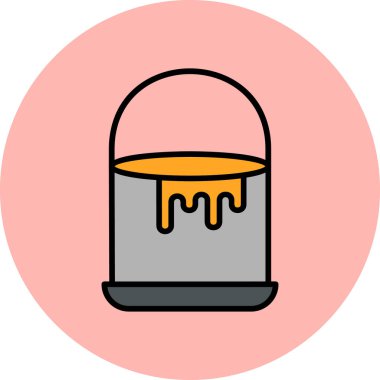 boya kovası simge vektör çizim