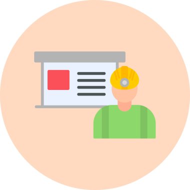 - Mimar. Web simgesi basit illüstrasyon