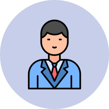 Businessman User logo, simple icon for web page 
