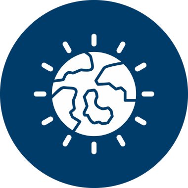 Dünya simgesinin vektör illüstrasyonu