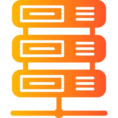 Sunucu. Web simgesi basit illüstrasyon