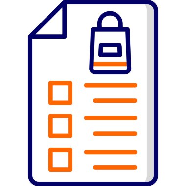 Alışveriş Listesi web simgesi basit illüstrasyon