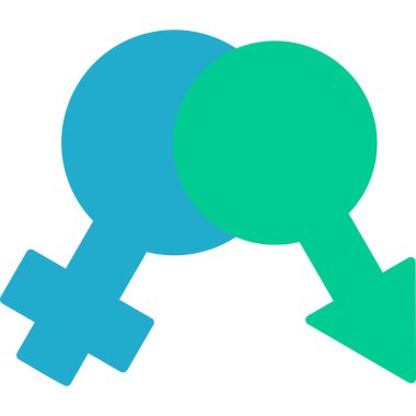 Cinsiyet modern simge, vektör illüstrasyonu