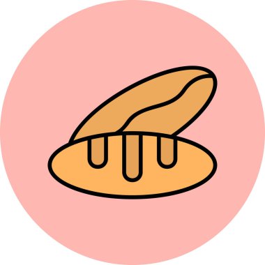 ekmek ikonu vektör illüstrasyonu
