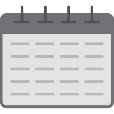 Takvim simgesi, vektör illüstrasyonu basit tasarım