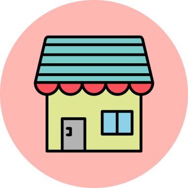 dükkan simgesi vektör illüstrasyonu