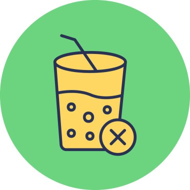 Meyve suyu yok web simgesi basit illüstrasyon işareti