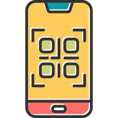 Smartphone Simgesi, vektör illüstrasyonu