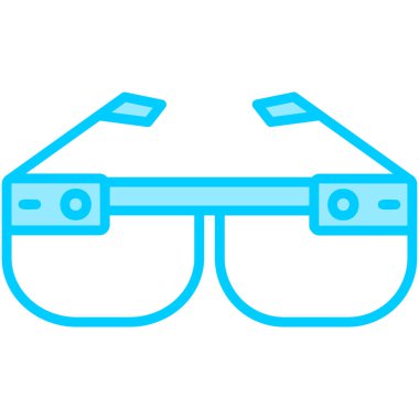 Akıllı Gözlük, illüstrasyon, beyaz arkaplan üzerindeki vektör.