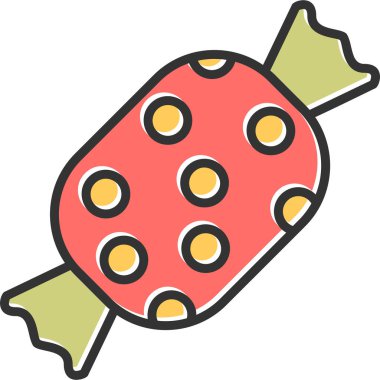 şeker düz simge vektör çizim