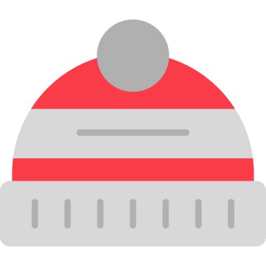 Kış Şapkası. Web simgesi basit illüstrasyon