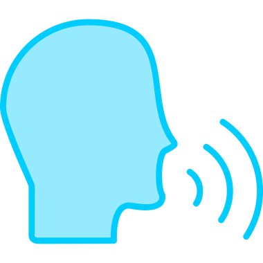 İnsan konuşması. Web simgesi basit illüstrasyon