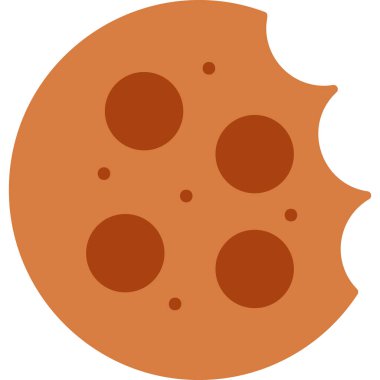 Kurabiye. Web simgesi basit illüstrasyon