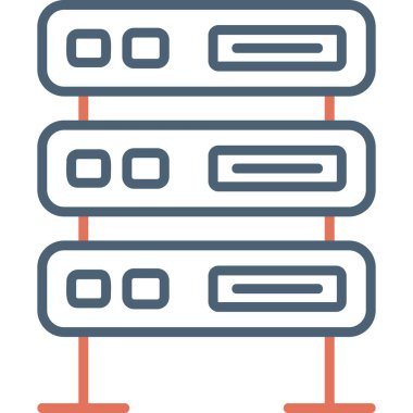 Sunucu. Web simgesi basit illüstrasyon