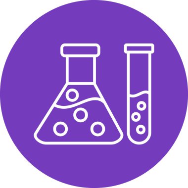 Kimya şişesi. Web simgesi basit tasarım 