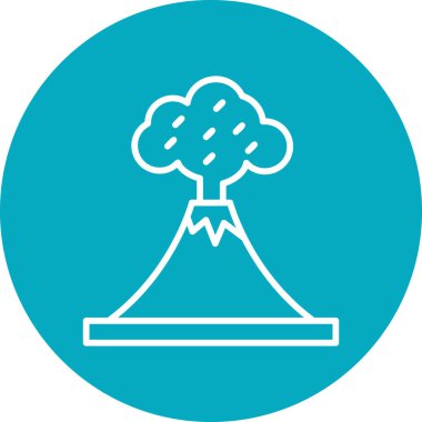 Yanardağ. Web simgesi basit illüstrasyon 