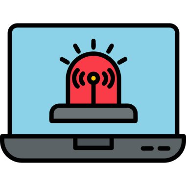 Kötü amaçlı web simgesi basit illüstrasyon