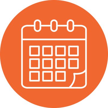 Takvim simgesi, vektör illüstrasyonu basit tasarım