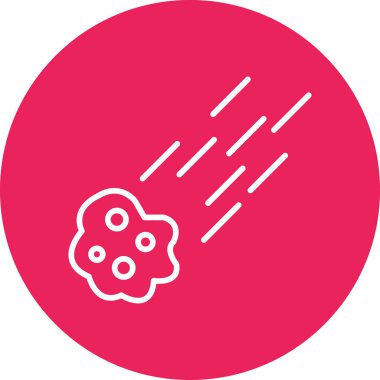 cartoon art illustration of falling down Meteor