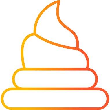 turuncu renkli vektör simgesi. Stil sarı rengin düz bir sembolüdür, yuvarlak açılar, beyaz arkaplan.