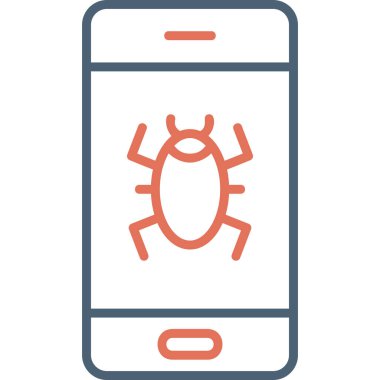 Mobile Virus icon modern vector illustration