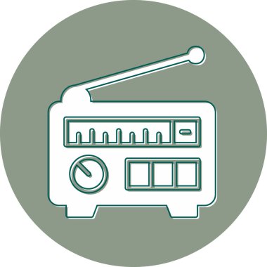 radyo, web basit simge illüstrasyonu
