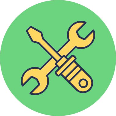 İngiliz anahtarı. Web simgesi basit tasarım