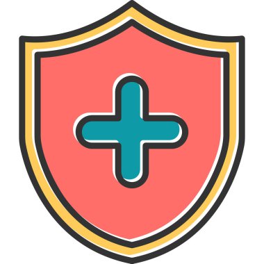 kalkan ikon vektör illüstrasyonu