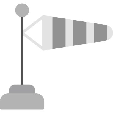 Windsock modern simgesi, vektör illüstrasyonu
