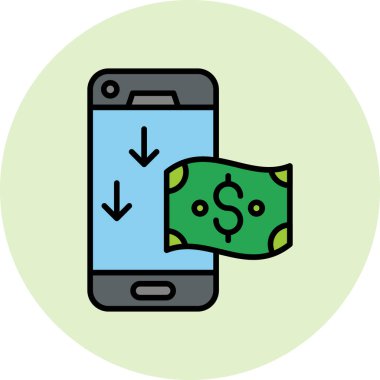 Nakit akışı modern simge vektör illüstrasyonu