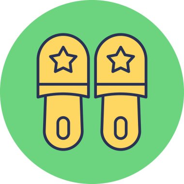 Terlikler modern simge, vektör illüstrasyonu