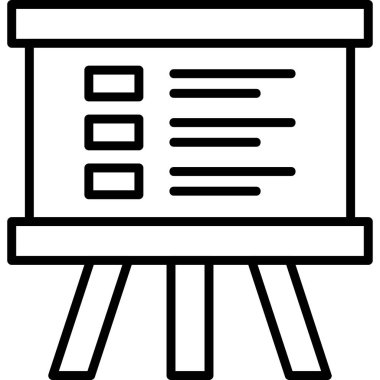 Üniversite Sunum vektörü illüstrasyon web simgesi