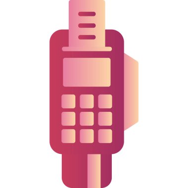 alışveriş makinesi vektör çizimi olan cep telefonu