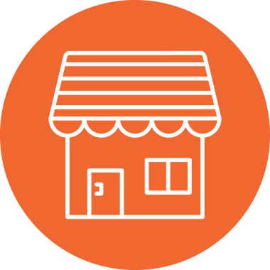 dükkan simgesi vektör illüstrasyonu