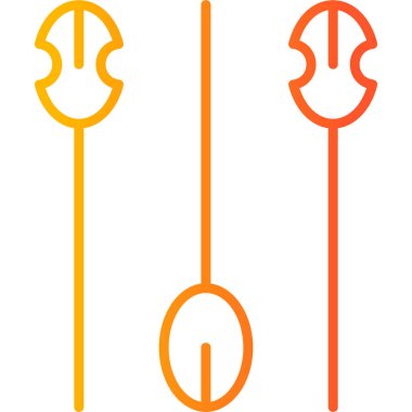 Akupunktur basit simge, vektör illüstrasyonunu iğneler