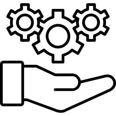 Gear modern simge, vektör illüstrasyonu