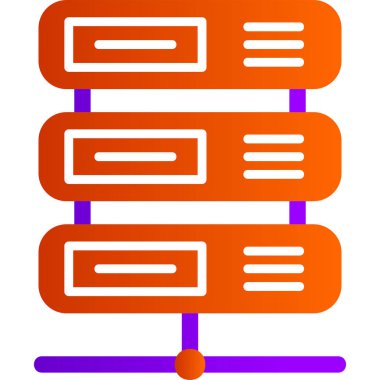 Sunucu. Web simgesi basit illüstrasyon