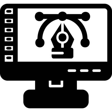 Teknoloji. Web simgesi basit tasarım 