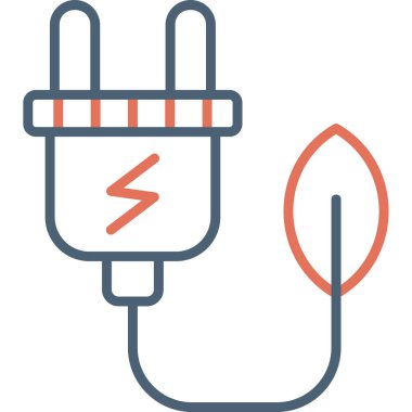 Yeşil Enerji Ağı simgesi basit bir illüstrasyon