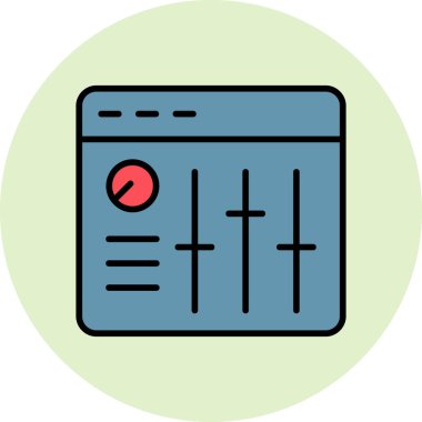 Ses karıştırıcı modern simge vektör çizimi