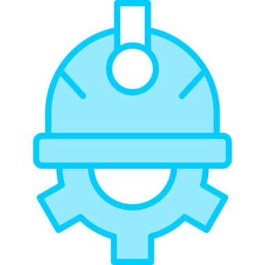 Miğfer. Web simgesi basit illüstrasyon 