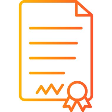 Sertifika. Diplomanın basit illüstrasyonu 