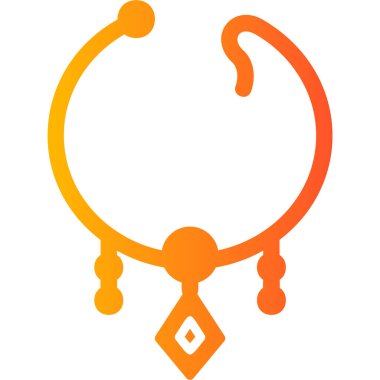 Kolye. Web simgesi basit illüstrasyon