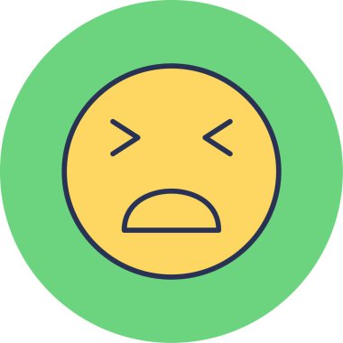 Emoji yüzü, acı, acı illüstrasyon. 
