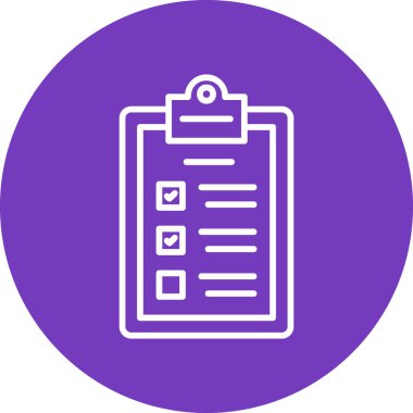 Kontrol listesi. Web simgesi basit illüstrasyon