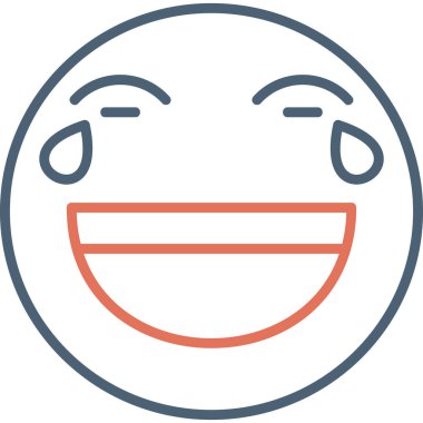 Gülen surat ikonu. çizgi film vektör illüstrasyonu