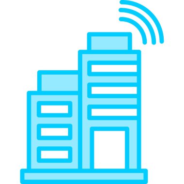 Akıllı şehir. Web simgesi basit tasarım