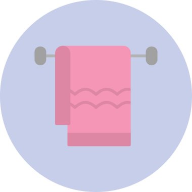 Havlu. Web simgesi basit illüstrasyon 