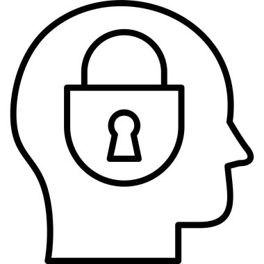 Güvenlik kilidi web simgesi basit illüstrasyon 