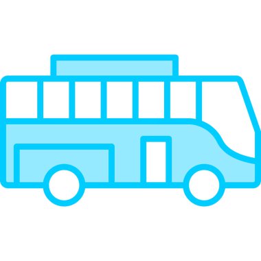 Otobüs. Web simgesi basit illüstrasyon